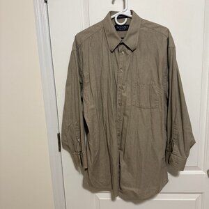 Men's long sleeve button up- L